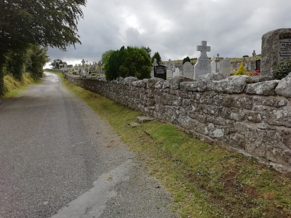 Front wall of Baltyboys Cemetery County Wicklow